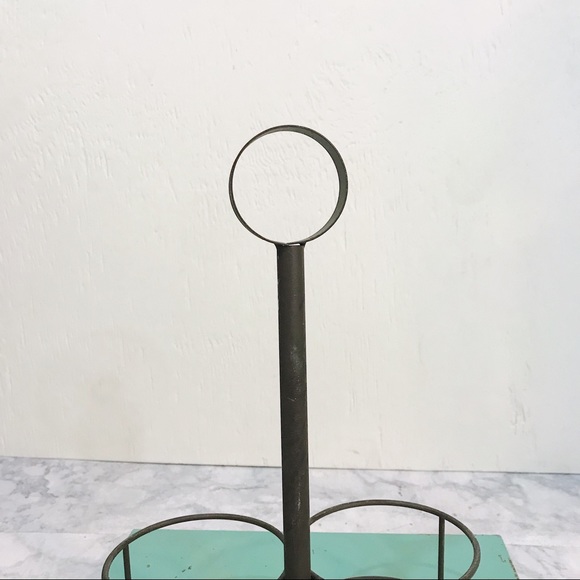 Kirklands Metal Table Top Candle or Wine Caddy - Picture 2 of 4